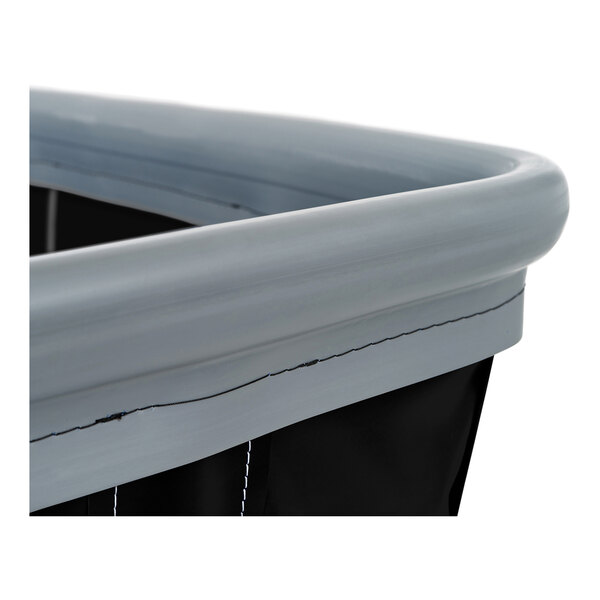 A black R&B Wire vinyl basket truck with a black basket.