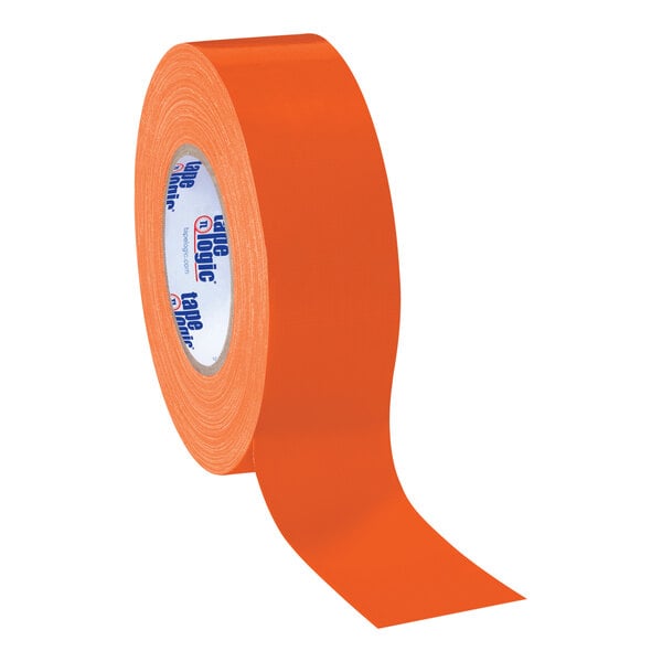 A roll of orange Tape Logic duct tape.