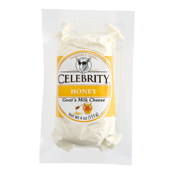 Celebrity Goat Honey Goat Cheese Log 4 oz. - 12/Case