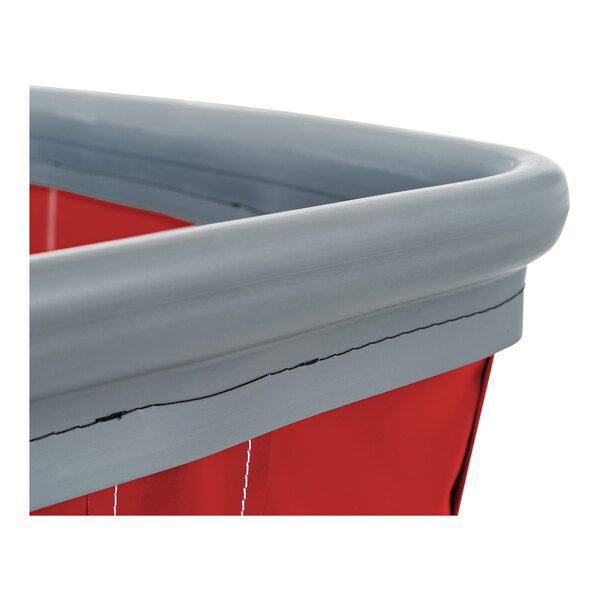 A red and grey R&B Wire Products basket truck.