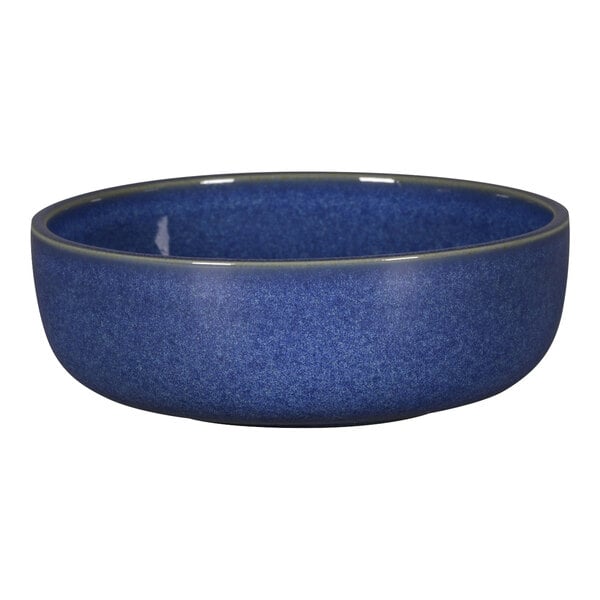 A RAK Porcelain cobalt blue bowl with a rim.