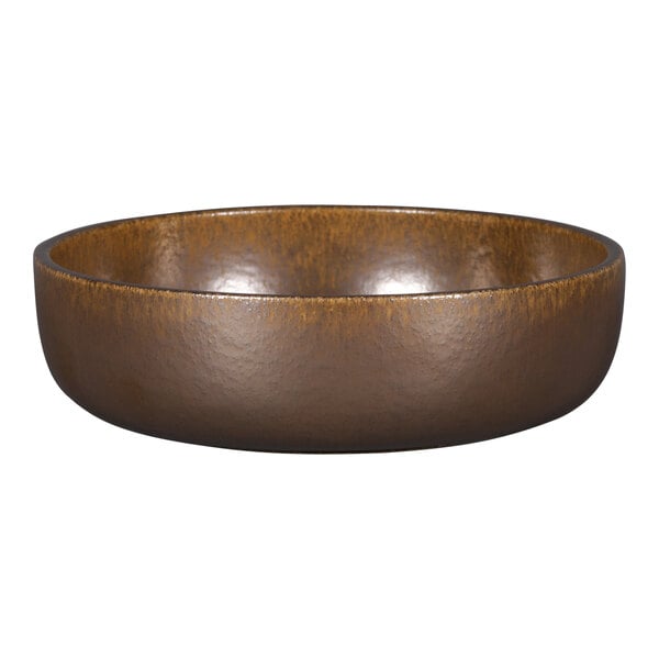 A brown RAK Porcelain Ease bowl with a white background.