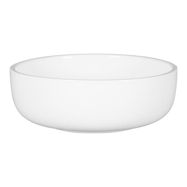 A RAK Porcelain white bowl with a white rim.
