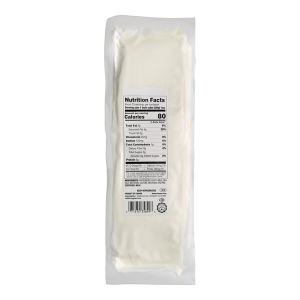 A close-up of a Celebrity Goat Cheese log package.