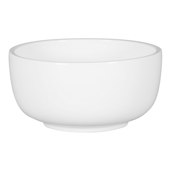 A RAK Porcelain white bowl with a white rim.