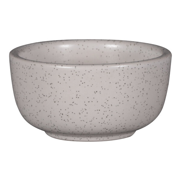 A white speckled RAK Porcelain ramekin.