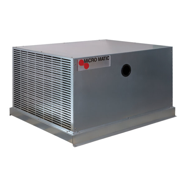 A large metal Micro Matic beer power pack with a vent.