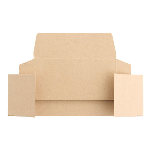 A flat, unfolded kraft paper candy box designed for easy assembly and customization.