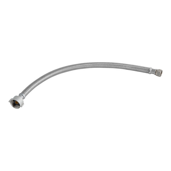 A braided stainless steel Eastman toilet connector with ballcock connections.