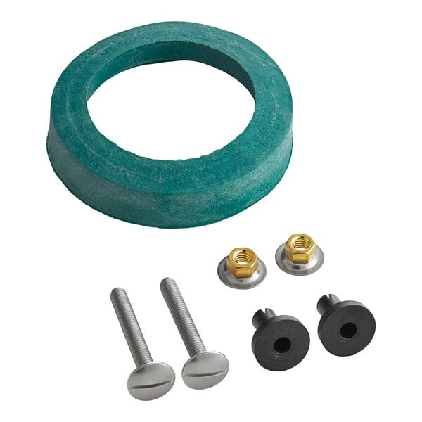 An American Standard green rubber tank-to-bowl ring with screws and nuts.