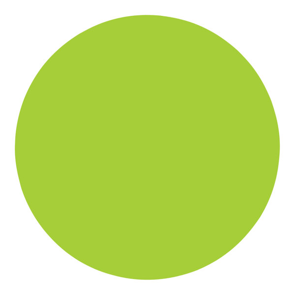 A green circle with a white background.
