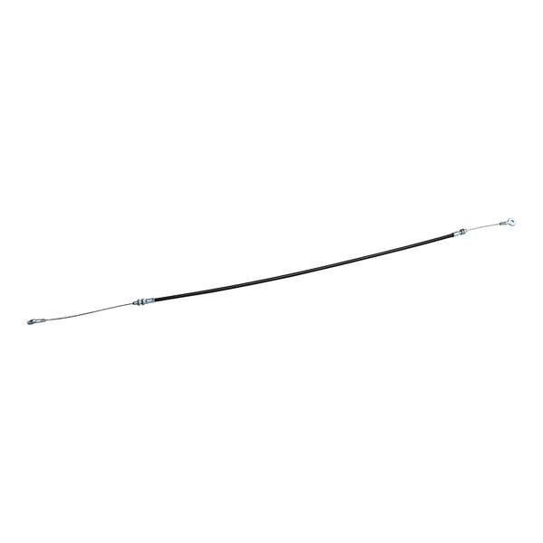 A long black cable with black and silver ends.