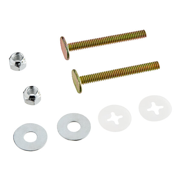 A group of Eastman brass closet bolts with nuts and washers.