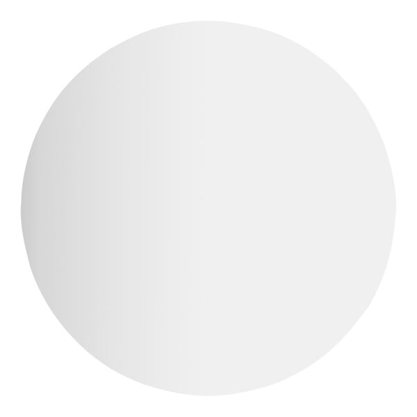 A white circle with a black border.
