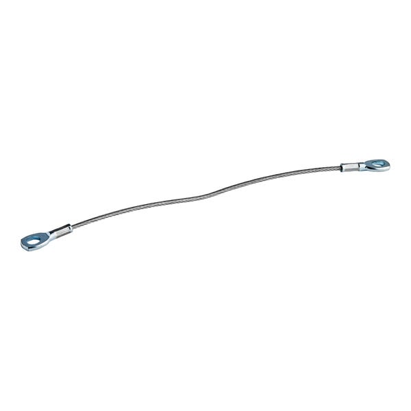 A long metal cable with a metal connector.
