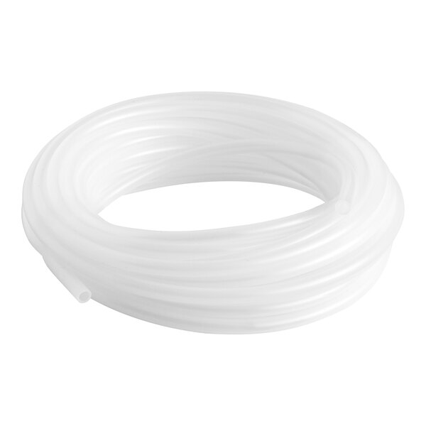 A close-up of white Eastman Polyethylene Tubing.