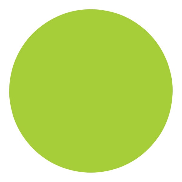 A green circle with a white background.