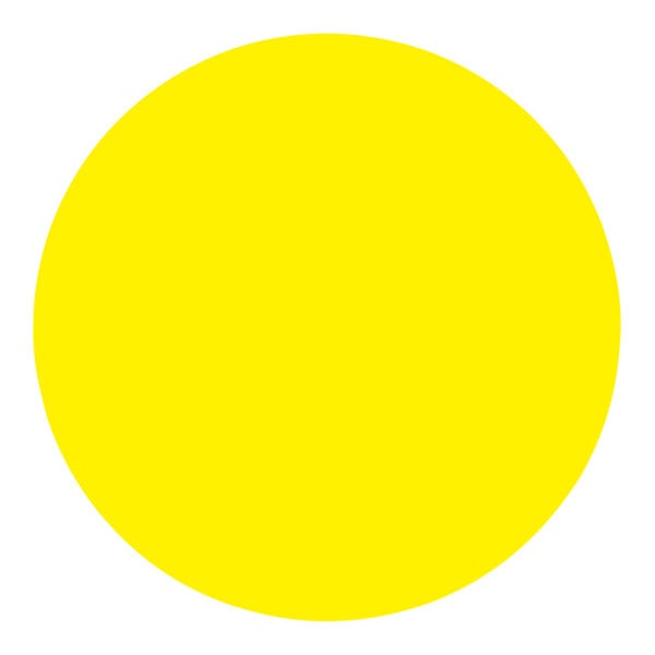 A yellow rectangular piece of paper with a yellow circle on it.