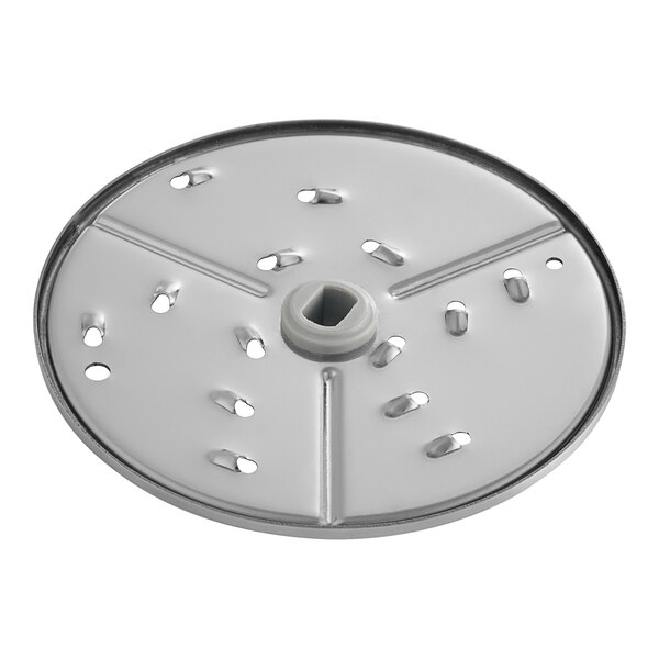 AvaMix 5/32" grating plate for food processors with holes in it.