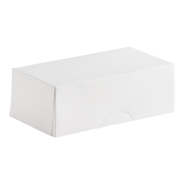 A white rectangular Southern Champion bakery box with a lid.