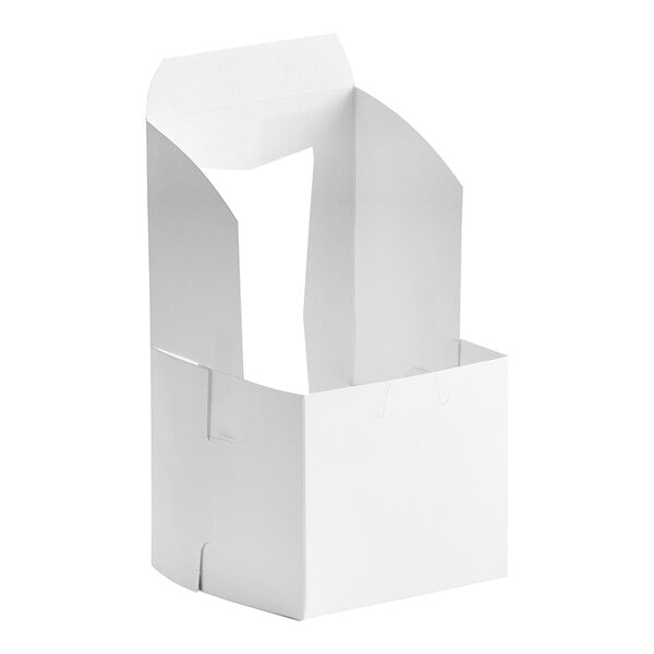 A white Southern Champion cake box with a window on the lid.