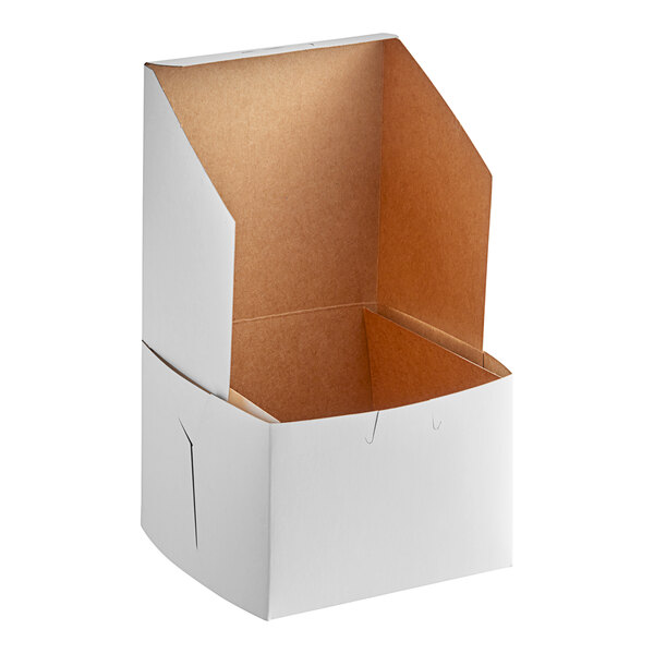 A white Southern Champion cake box with a lid.