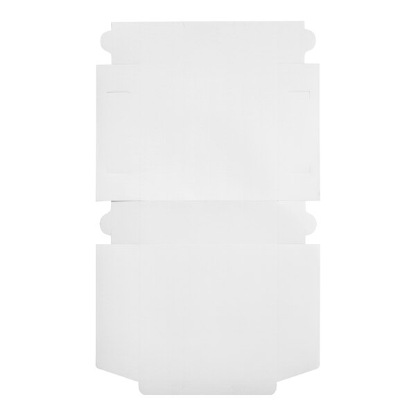 A white rectangular Southern Champion bakery box with two open sides.