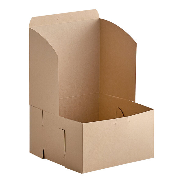 A Southern Champion cardboard bakery box with an open lid.