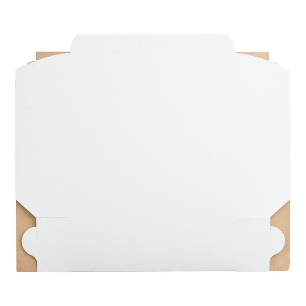 A white cardboard Southern Champion pie box with a cut-out top.