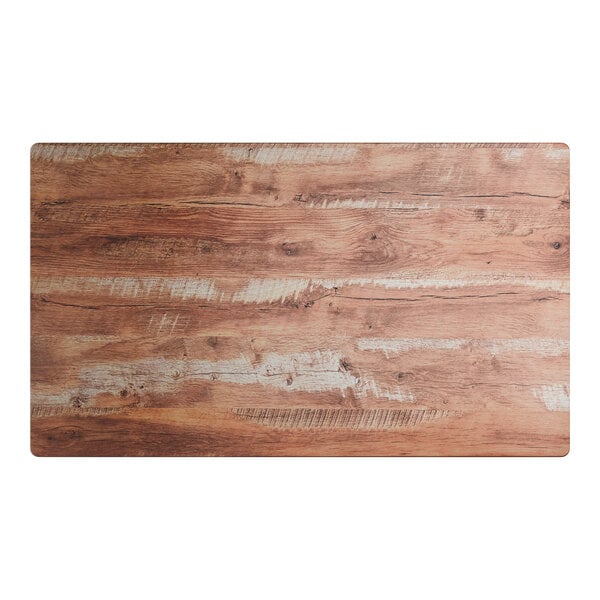 Lancaster Table & Seating Excalibur 28" x 48" Rectangular Table Top with Textured Yukon Oak Finish