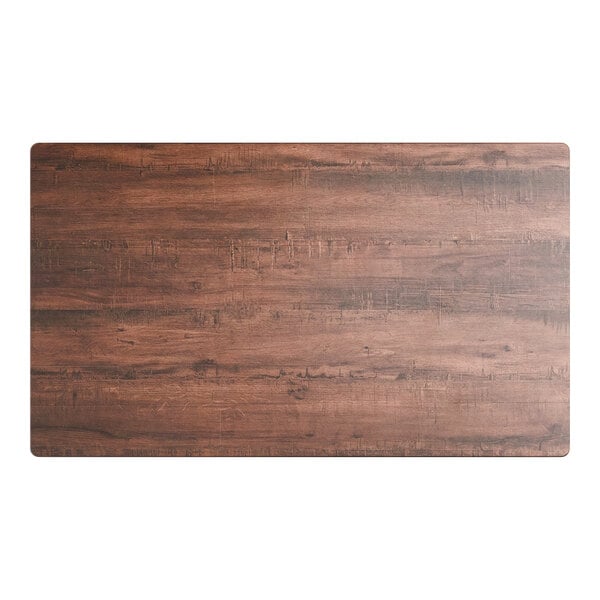 Lancaster Table & Seating Excalibur 28" x 48" Rectangular Table Top with Textured Walnut Finish