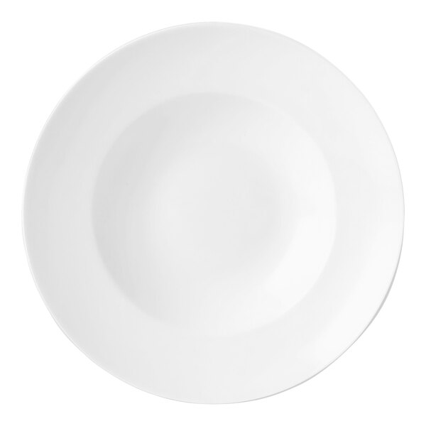 A white Steelite Performance Simplicity bowl with a white border.