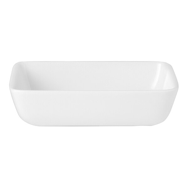 A white rectangular Steelite Performance Simplicity tray.