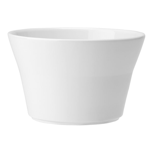 A close up of a Steelite Performance Liv white bowl.