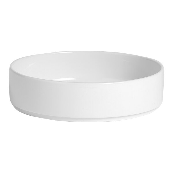 A Steelite Performance Simplicity stack tray with white bowls on a white background.