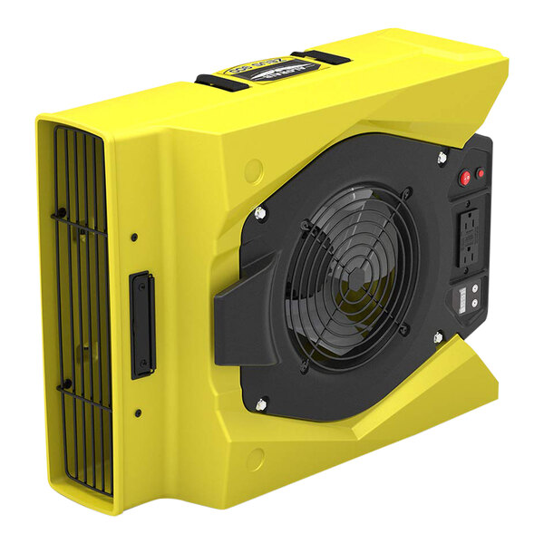 An AlorAir Zeus 900 yellow variable-speed air blower machine.