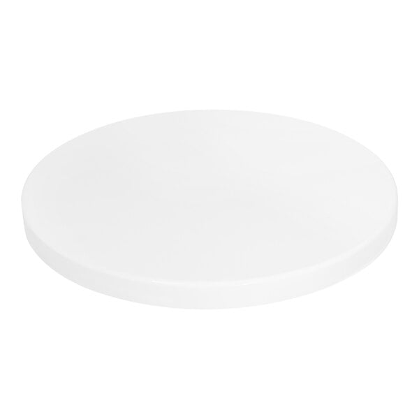 An American Tables & Seating white circular table top.