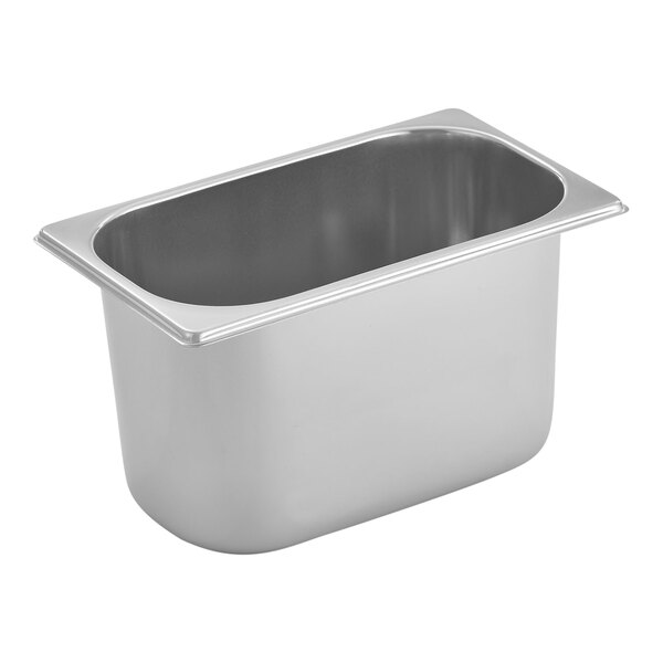 A Stoelting by Vollrath stainless steel gelato pan with a lid.