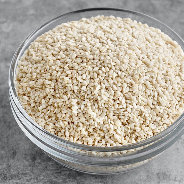 A bowl of Badia White Sesame Seeds.
