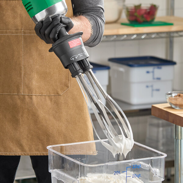 A 10-inch whisk attachment with removable paddles designed for use with AvaMix IB Series immersion blenders.