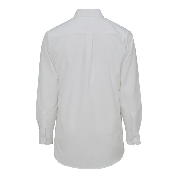 A white Edwards dress shirt with long sleeves and buttons.