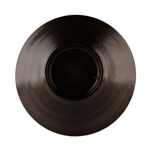 An aubergine-colored melamine bowl by Elite Global Solutions.