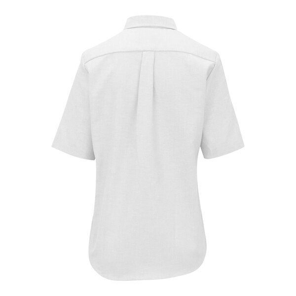 A white Edwards dress shirt with short sleeves and a collar.