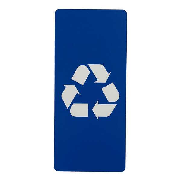 Commercial Zone Avante 787204P Blue Styrene Small Recycling Door Panel for Avante Modular Containers