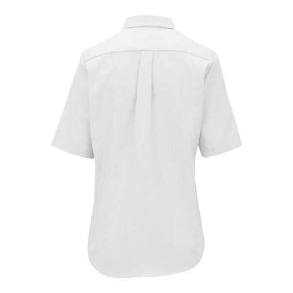A white Edwards dress shirt with short sleeves and a collar.