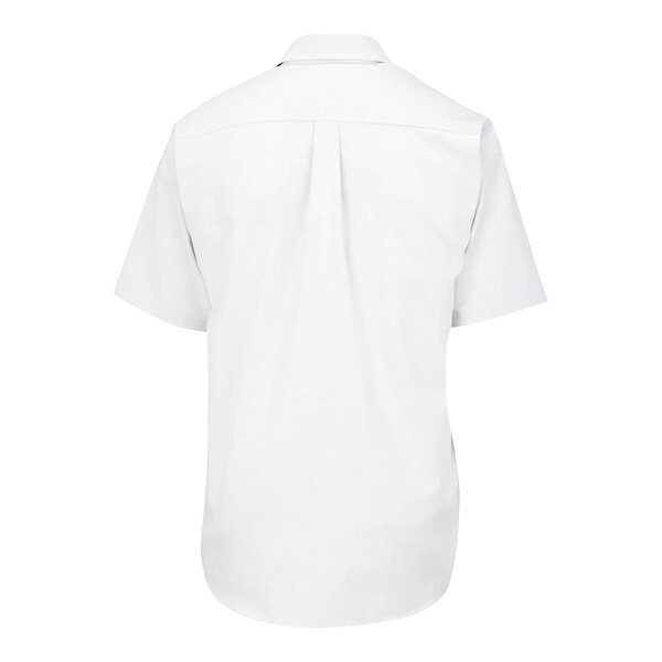 A white Edwards dress shirt with a short sleeve and collar.