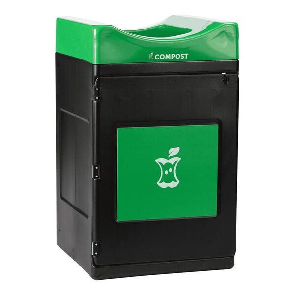 A green and black Commercial Zone Avante compost bin.