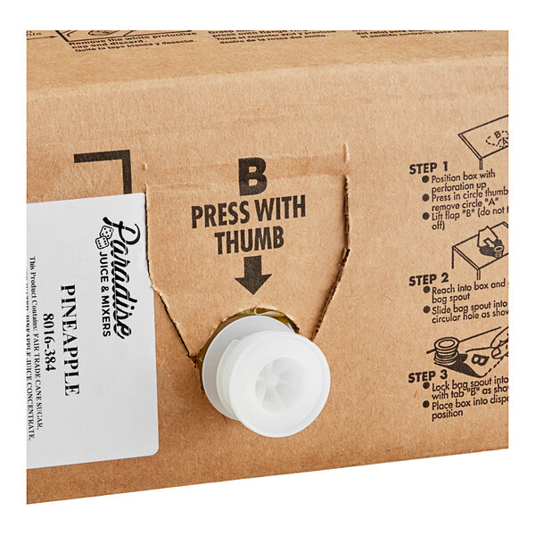 A white Paradise Pineapple Juice Mix box with black text.