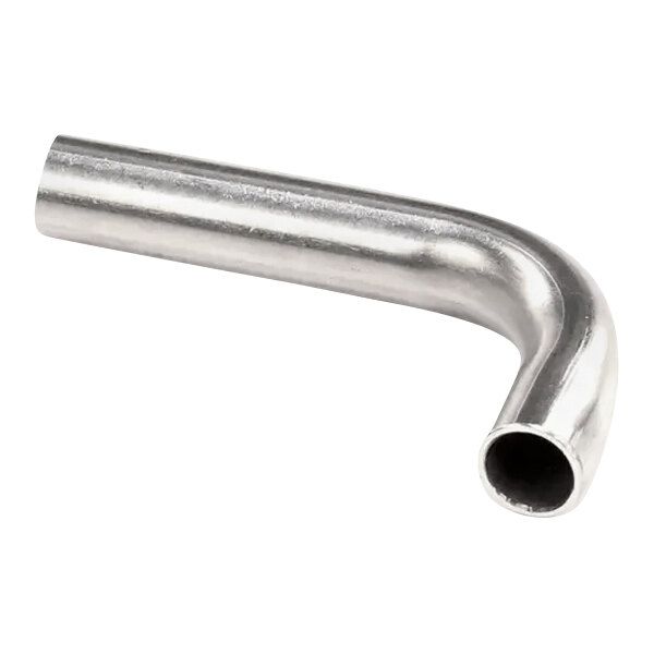 A stainless steel 90 degree conduit elbow.