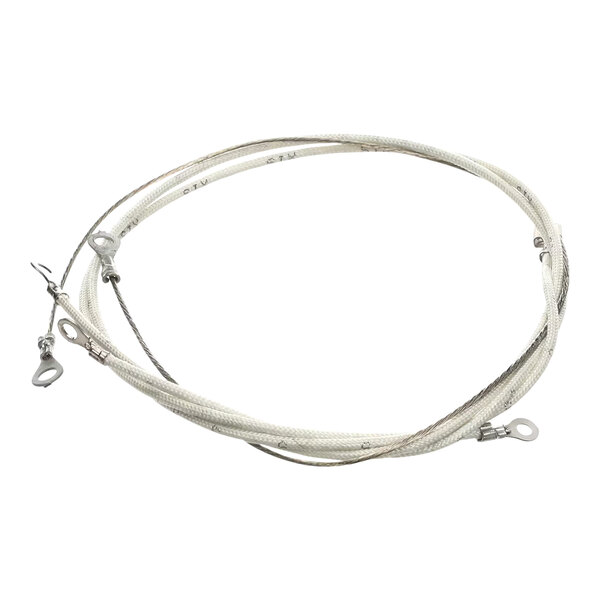 A white Wells wire set with metal clasps.
